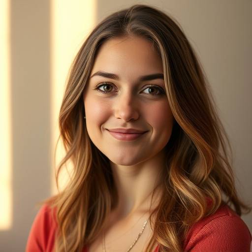 Portrait of Isabella Rossi, an acting school graduate who now works as a voice actress.
